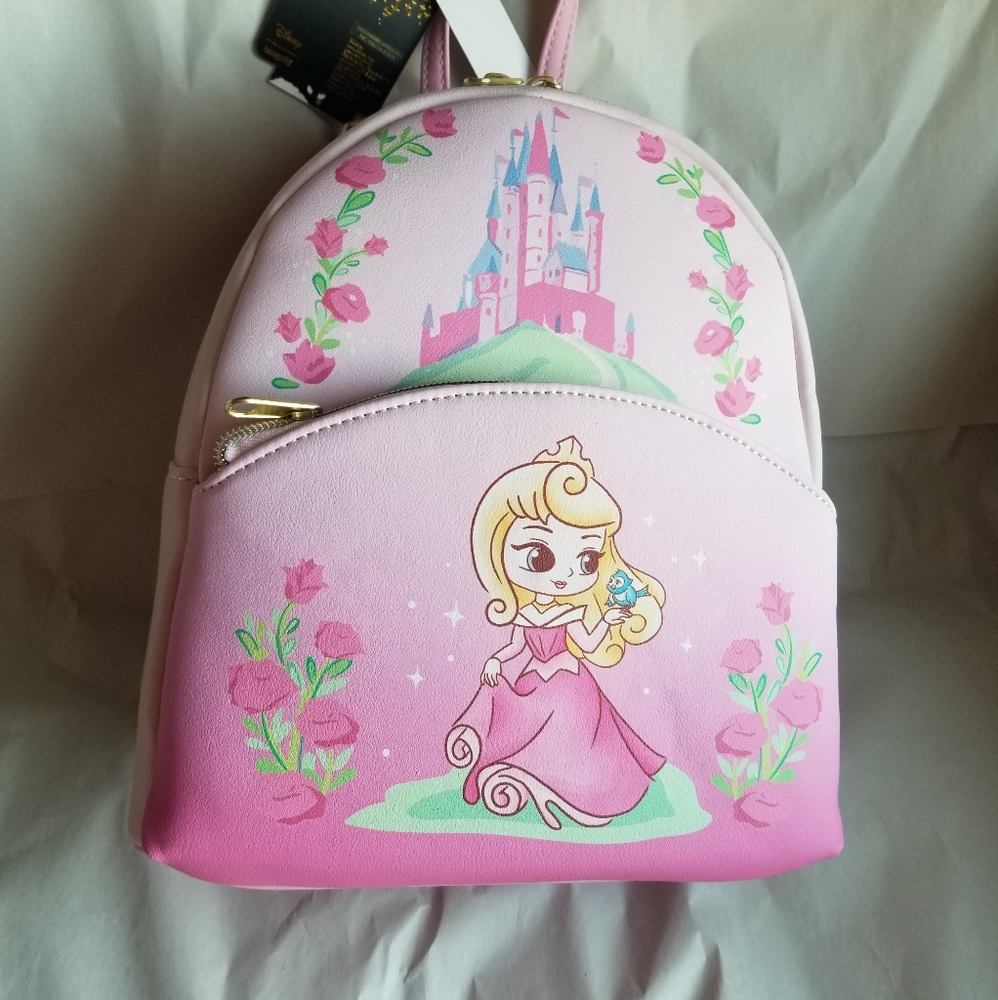 loungefly x chibi sleeping beauty minibackpack